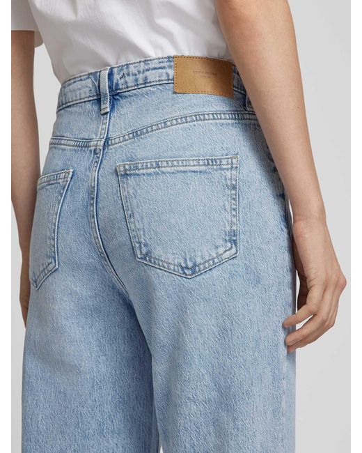Vero Moda Wide Fit Jeans Met Knoopsluiting in het Blue