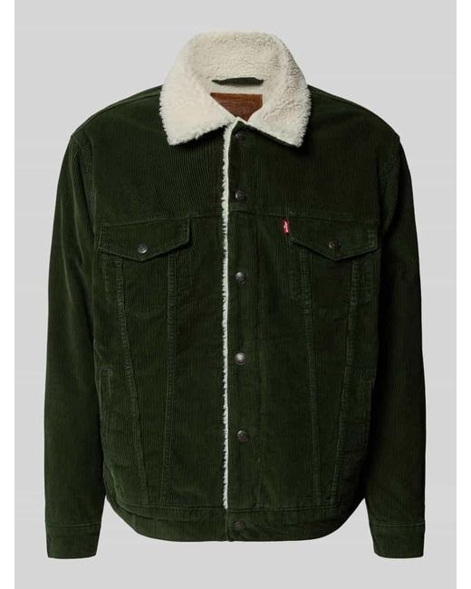 Levi's Relaxed Fit Jacke aus Cord mit Brusttaschen in Green für Herren