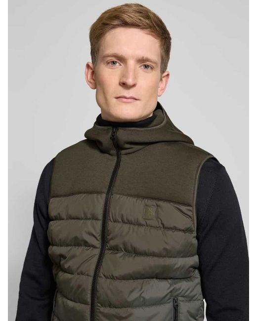 Marc O' Polo Regular Fit Steppweste Aus Einer Ripstop-Scuba-Kombination in Green für Herren