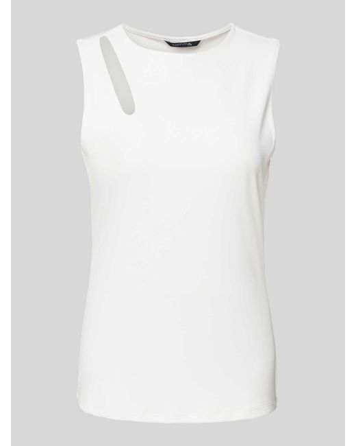 Comma, White Tanktop mit Cut Out