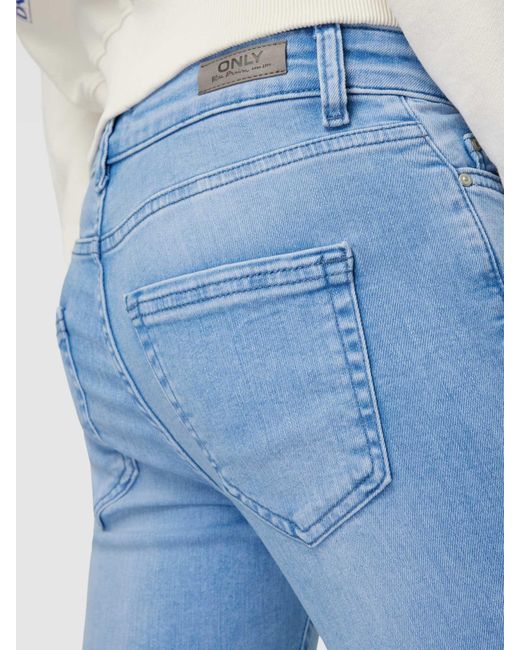 ONLY Slim Fit Jeans Met Labeldetails in het Blue voor heren