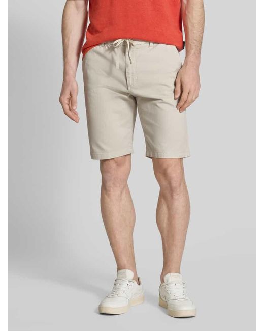 Boss Tapered Fit Bermudas mit elastischem Bund Modell 'Chino' in Natural für Herren