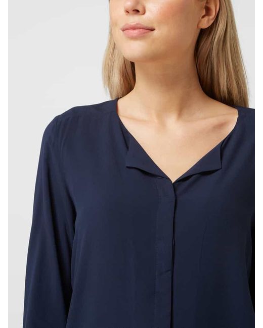 Fransa Blue Bluse Mit V-Ausschnitt