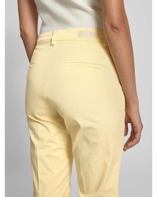 Cambio Yellow Slim Fit Hose mit verkürztem Schnitt Modell 'STELLA'