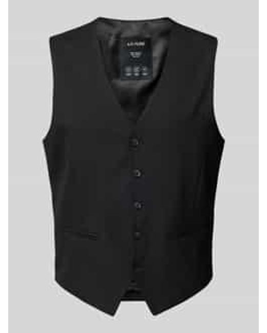 S.oliver Slim Fit Gilet Met Korte Splitjes Opzij, Model 'S.O Pure' in het Black voor heren