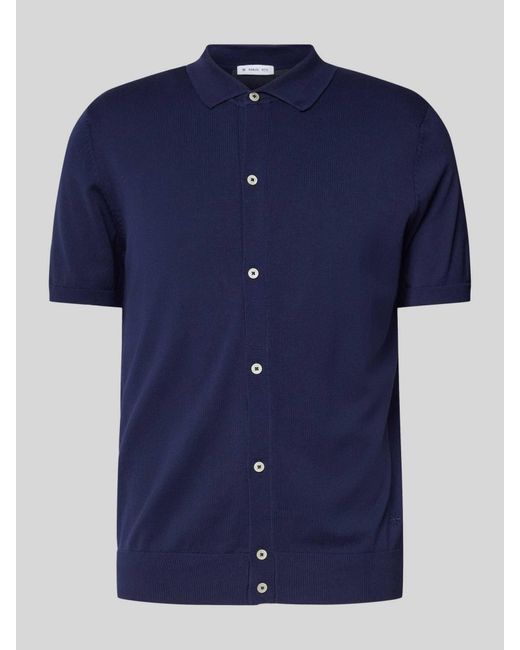 Manuel Ritz Poloshirt Met Knoopsluiting in het Blue voor heren