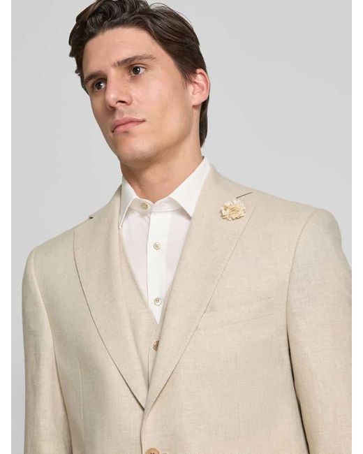 Carl Gross Regular Fit Anzugsakko aus hochwertigem Leinen-Mix Modell 'TANNON' in Natural für Herren