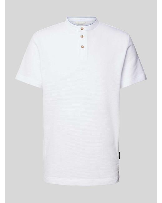 Tom Tailor Regular Fit Poloshirt Met Structuurmotief in het White voor heren