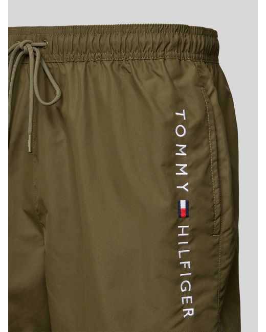 Tommy Hilfiger Regular Fit Zwembroek Met Tunnelkoord in het Green voor heren