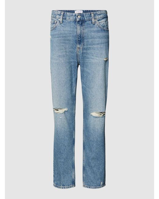 Calvin Klein Dad Fit Jeans mit Label-Details Modell 'DAD' in Blue für Herren