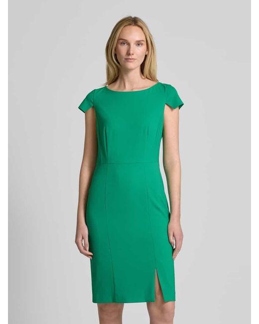 Comma, Green Knielanges Kleid mit Nahtreißverschluss