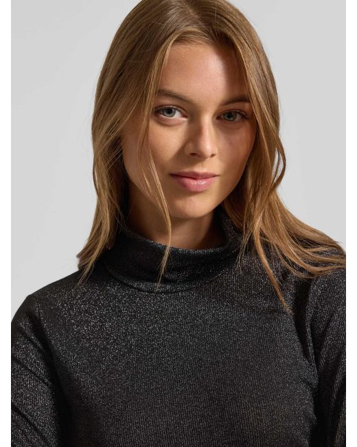 Marc Cain Shirt Met Lange Mouwen En Opstaande Kraag in het Black