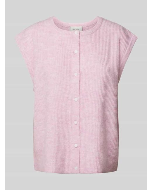 Neo Noir Pink Strickweste mit Rundhalsausschnitt Modell 'Everest'