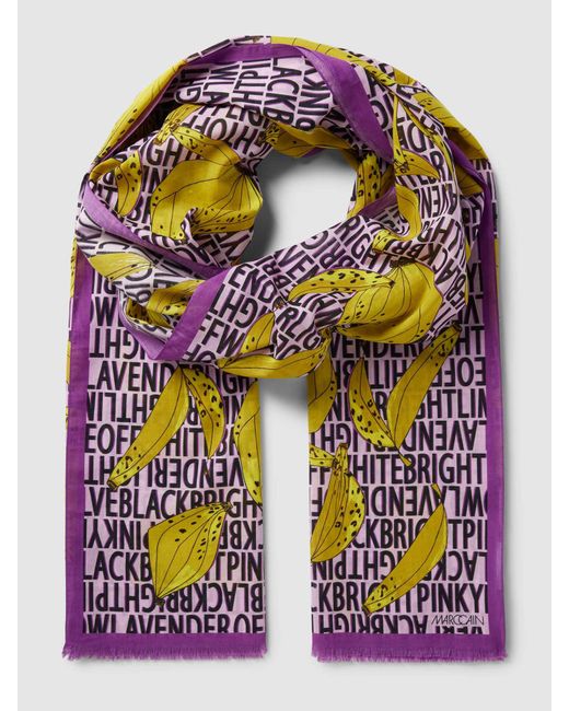 Marc Cain Purple Schal mit Allover-Print