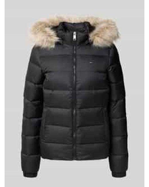 Tommy Hilfiger Shaped Fit Donsjack Met Logostitching in het Black