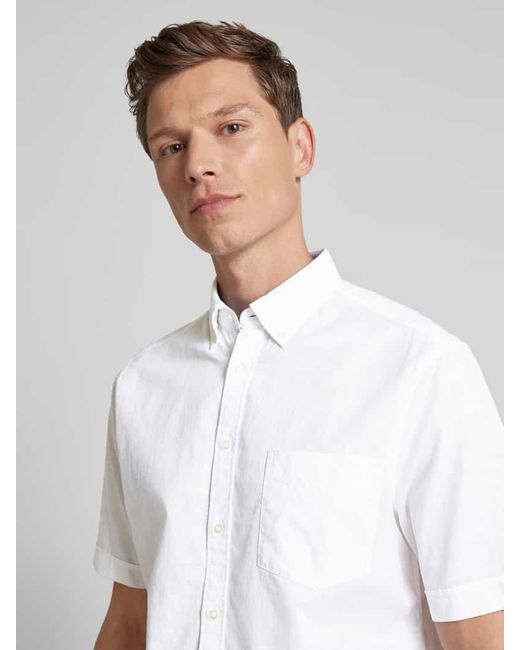 Christian Berg Men Freizeithemd mit Button-Down-Kragen in White für Herren