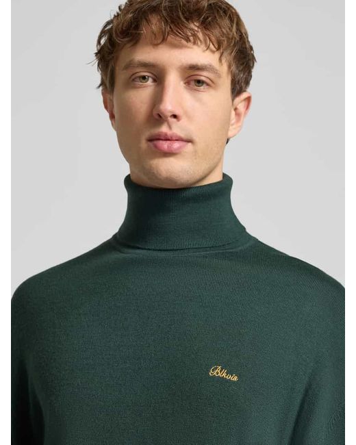 BLKVIS Loose Fit Rollkragenpullover aus Woll-Mix in Green für Herren