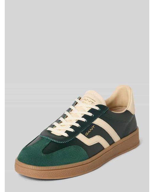 Gant Green Sneaker aus echtem Leder mit Logo-Prägung Modell 'Cuzima'