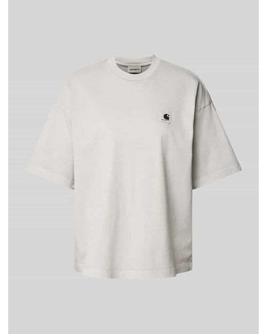 Carhartt White Oversized T-Shirt mit Label-Patch Modell 'NELSON'