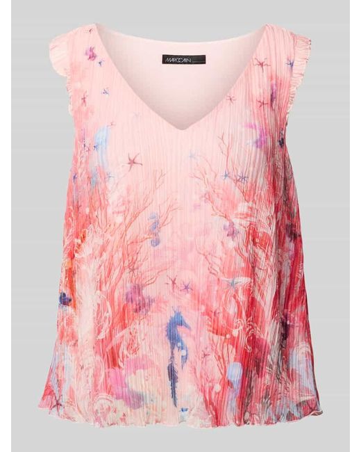 Marc Cain Pink Bluse mit Allover-Print