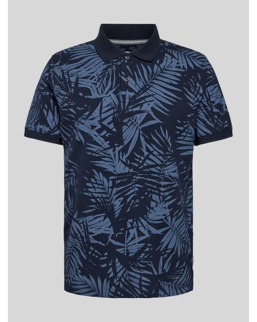 S.oliver Slim Fit Poloshirt mit Label-Detail in Blue für Herren