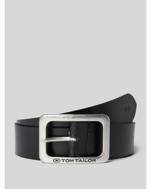 Tom Tailor Black Ledergürtel in unifarbenem Design Modell 'EVE'