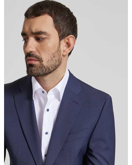 Eterna Regular Fit Business-Hemd in Uni-Struktur in White für Herren