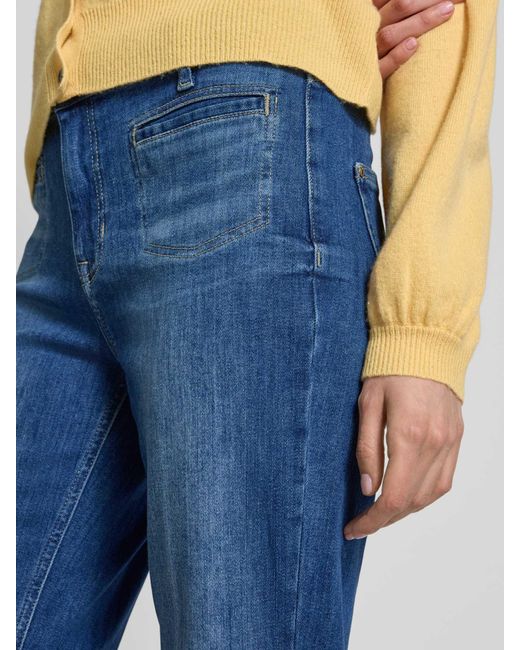 RAFFAELLO ROSSI Flared Jeans Met Strookzakken in het Blue