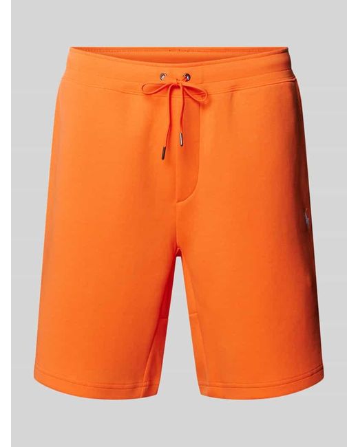 Polo Ralph Lauren Regular Fit Sweatshorts mit Logo-Stitching in Orange für Herren