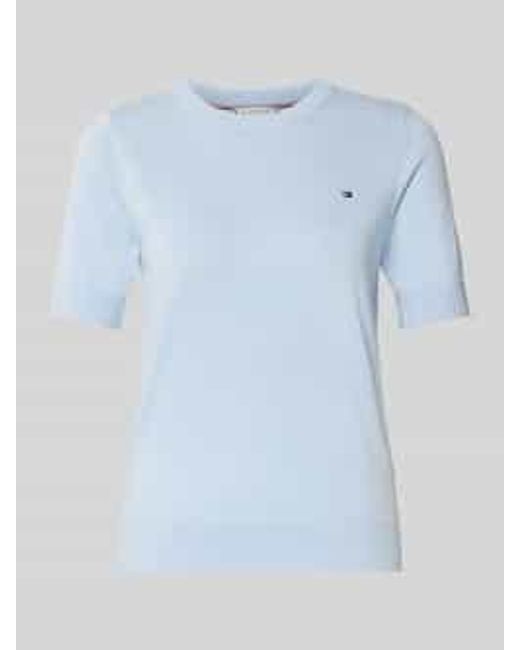 Tommy Hilfiger Regular Fit T-Shirt Van Puur Katoen in het Blue