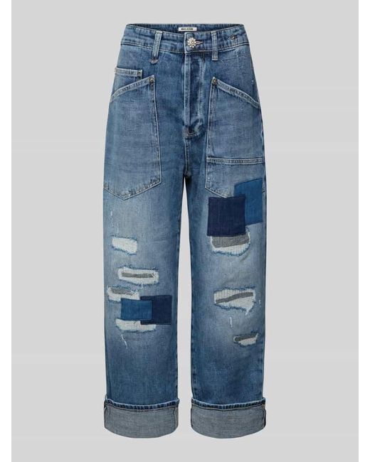 M·a·c Blue Baggy Fit Jeans mit aufgesetzten Taschen