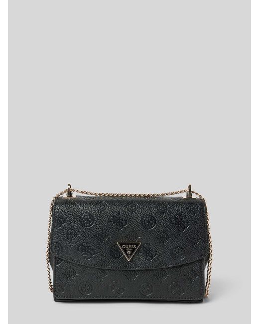 Guess Handtas Met Structuurmotief in het Black