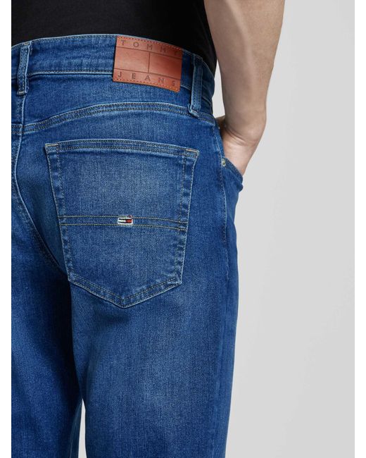 Tommy Hilfiger Slim Fit Jeans Van Katoenmix, Model 'Austin' in het Blue voor heren