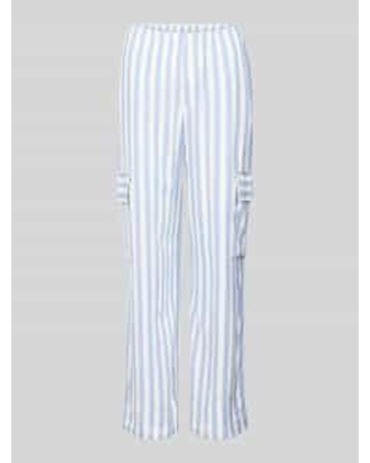 Tom Tailor Regular Fit Linnen Broek Met Cargozakken in het White