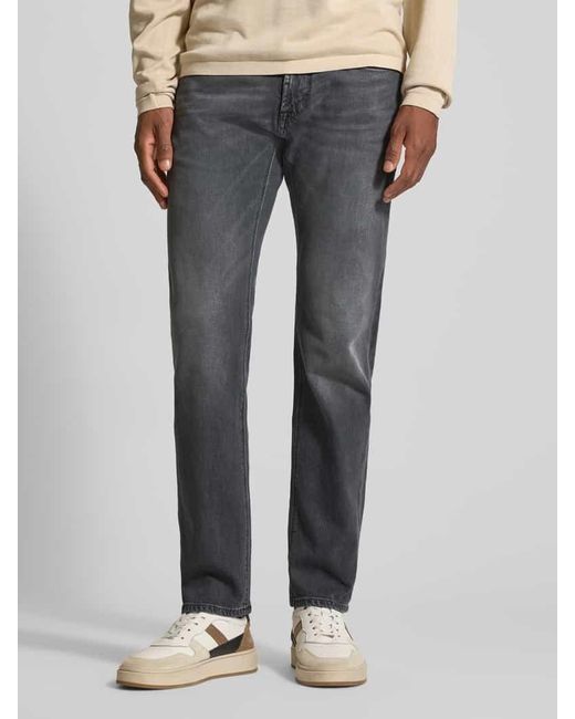Pierre Cardin Tapered Fit Jeans im Used-Look Modell 'Lyon' in Gray für Herren