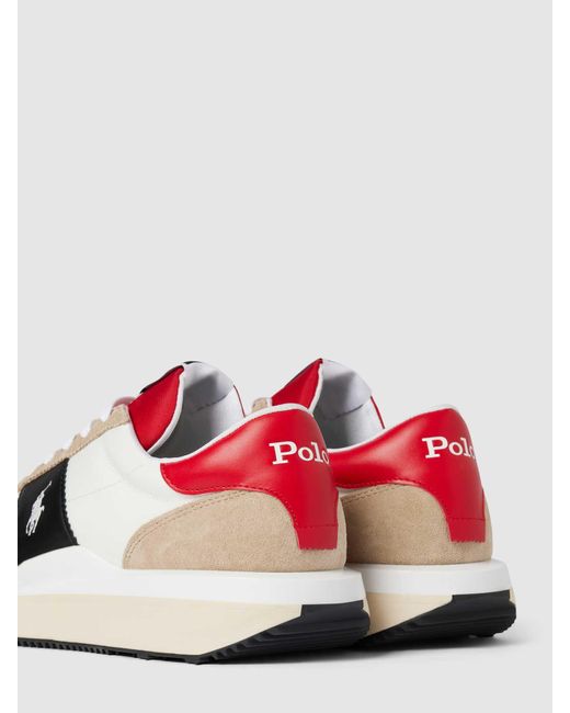 Polo Ralph Lauren Sneakers Met Labelstitching in het White voor heren