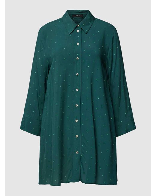 Opus Green Bluse aus Viskose mit Allover-Muster Modell 'Fadonna'