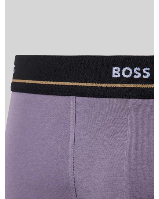 Boss Trunks mit elastischem Logo-Bund im 5er-Pack in Metallic für Herren