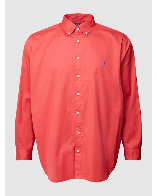 Ralph Lauren PLUS SIZE Freizeithemd mit Button-Down-Kragen in Red für Herren