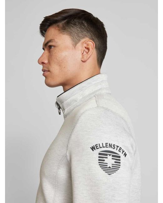 Wellensteyn Sweatjacke mit Logo-Stitching Modell 'TAMPER' in White für Herren
