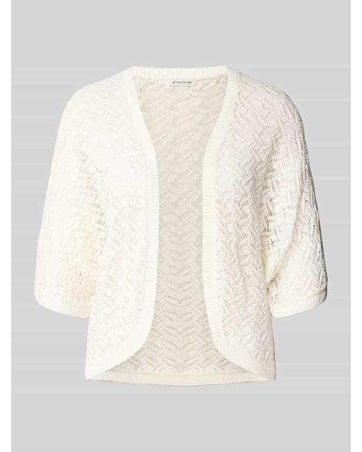 Tom Tailor Natural Loose Fit Bolero Cardigan aus reiner Baumwolle