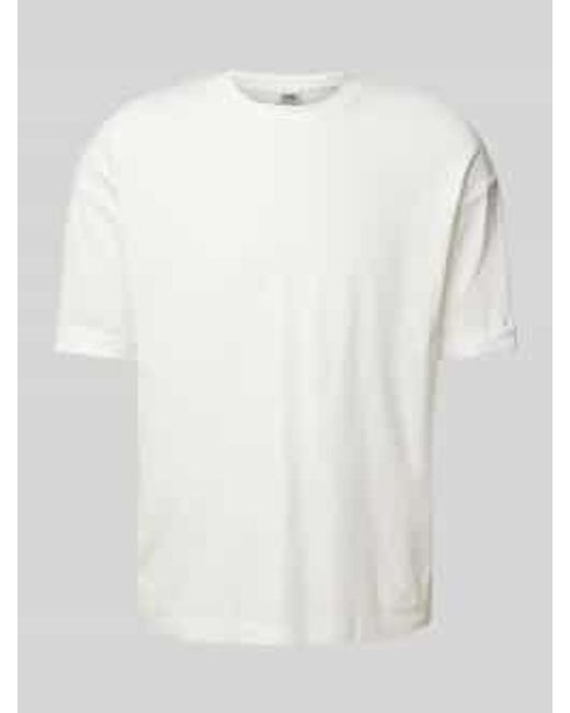 Drykorn T-shirt Met Geribde Ronde Hals in het White voor heren