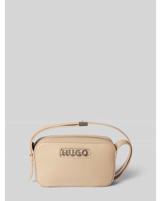 HUGO Natural Umhängetasche mit Label-Applikation Modell 'MEL 2.0'