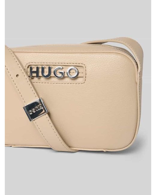 HUGO Natural Umhängetasche mit Label-Applikation Modell 'MEL 2.0'