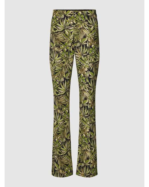 Marc Cain Green Stoffhose mit floralem Muster