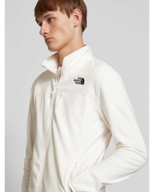 The North Face Sweatjack Met Opstaande Kraag in het Natural voor heren