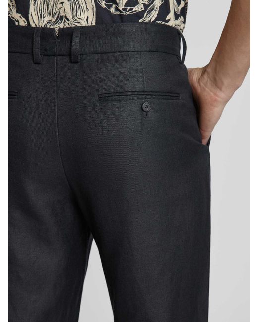 SELECTED Slim Fit Pantalon Met Knoop- En Ritssluiting in het Black voor heren