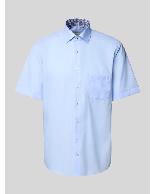Eterna Modern Fit Zakelijk Overhemd Met Knoopsluiting in het Blue voor heren