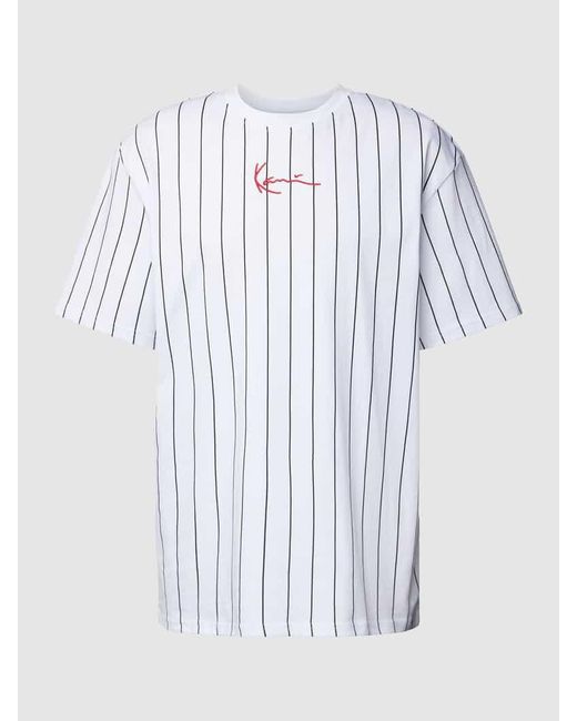 Karlkani T-Shirt mit Label-Stitching in White für Herren