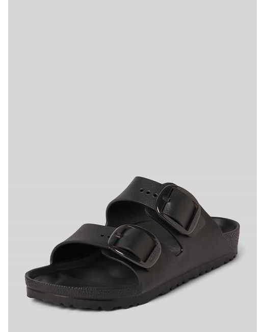 Birkenstock Black Slides mit Logo-Prägung Modell 'Arizona'